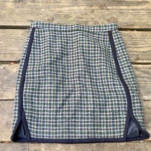 J. Crew Houndstooth Lined Mini Skirt 00